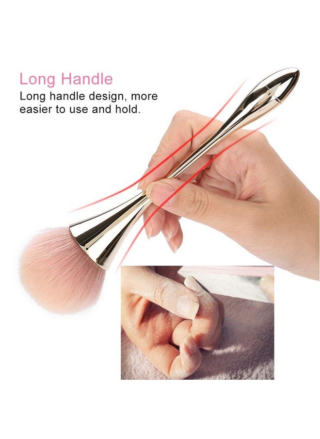 Semme Nail Art Brush Nail Dust Removal Brush Long Handle Manicure Nail Art Tools Nail Powder Cleaning Brush  - Image 4