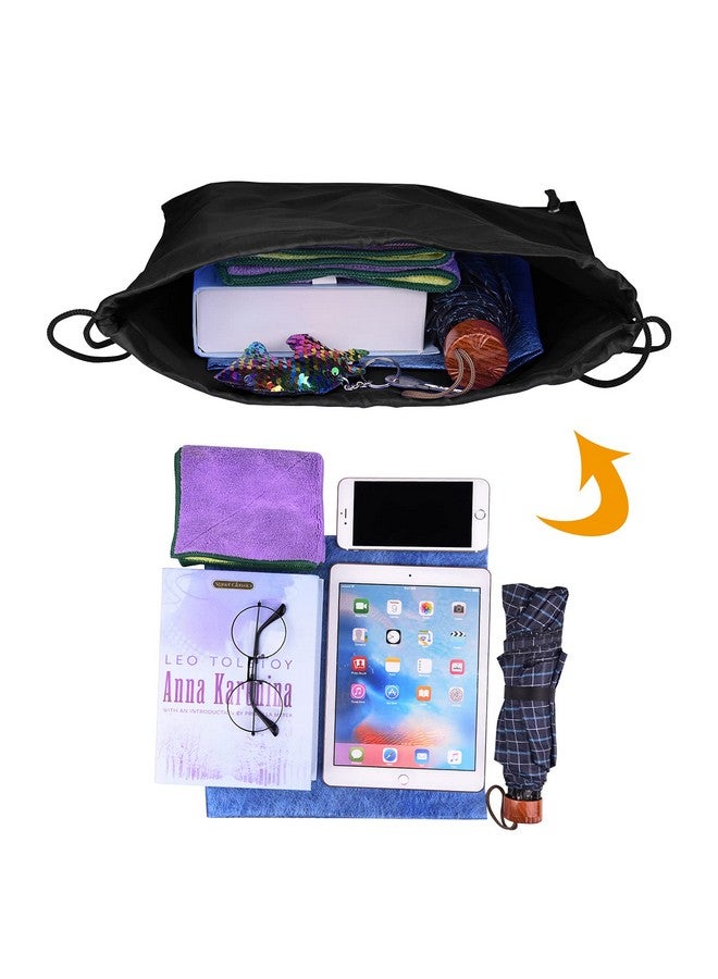 PLULON PLULON 25 Pcs Black Drawstring Backpack Bags Bulk String Backpack Cinch Sack Pull Sport Gym Backpack Bags for Yoga Traveling Outdoor Sports  - Image 4