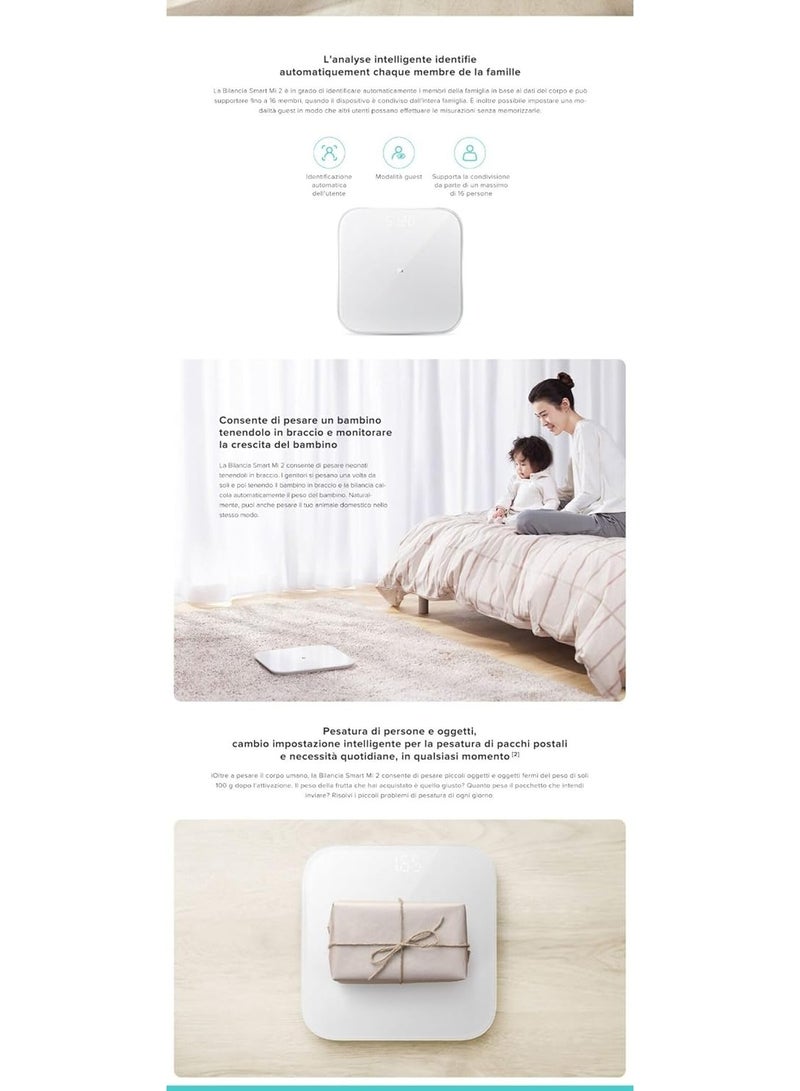 Xiaomi Xiaomi Smart Weight Scale, Weighing Scale 2 Bluetooth 5.0 Precision Fitness Xmtzc04Hm, White  - Image 2