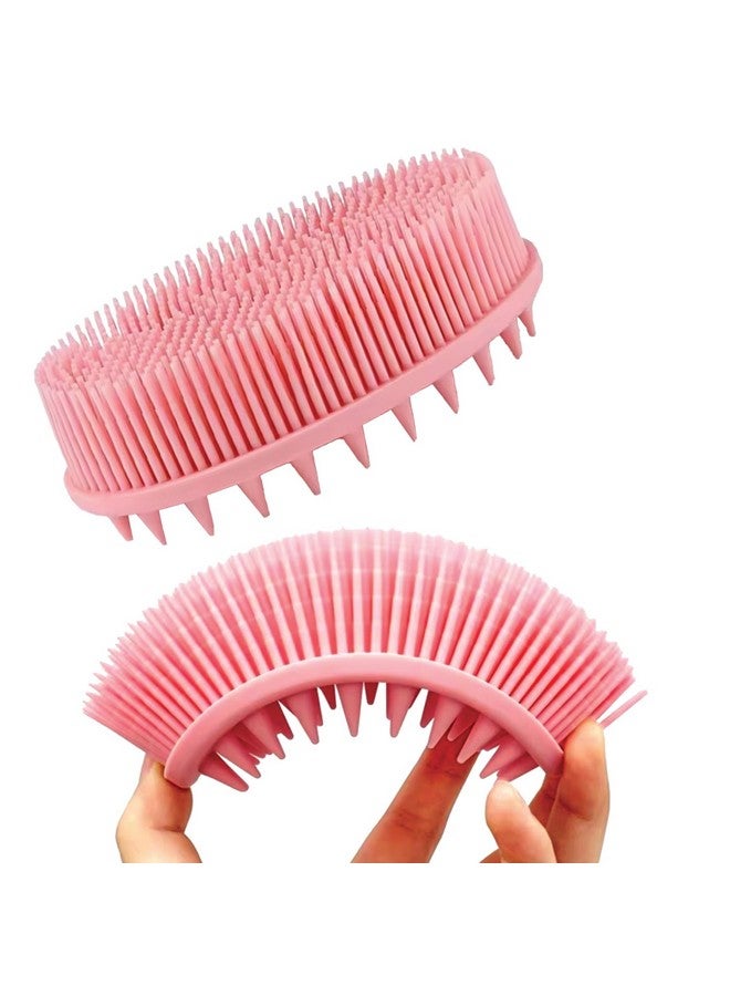 TEMPERIA (1 pcs) Silicone Body Scrubber for Bathing - Exfoliator Bath Brush for Face & Body Wash - For Nourishing Cleaning & Exfoliating Skin - Lather Boosting Ergonomic No-Slip Handle for Men & Women (Random Colors) (MN01) - Image 1