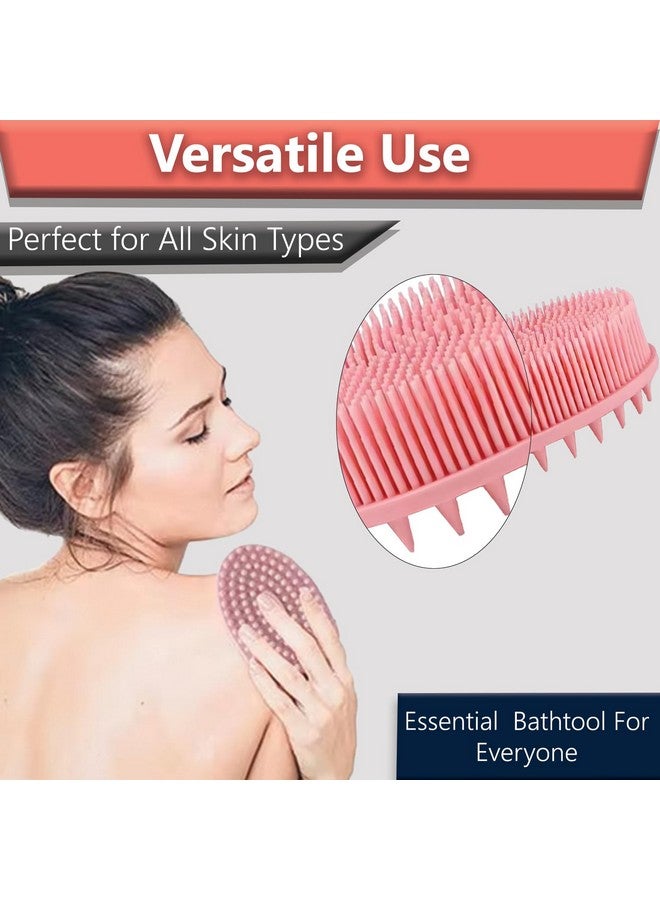 TEMPERIA (1 pcs) Silicone Body Scrubber for Bathing - Exfoliator Bath Brush for Face & Body Wash - For Nourishing Cleaning & Exfoliating Skin - Lather Boosting Ergonomic No-Slip Handle for Men & Women (Random Colors) (MN01) - Image 5