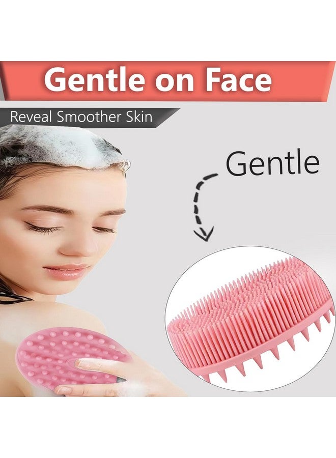 TEMPERIA (1 pcs) Silicone Body Scrubber for Bathing - Exfoliator Bath Brush for Face & Body Wash - For Nourishing Cleaning & Exfoliating Skin - Lather Boosting Ergonomic No-Slip Handle for Men & Women (Random Colors) (MN01) - Image 3