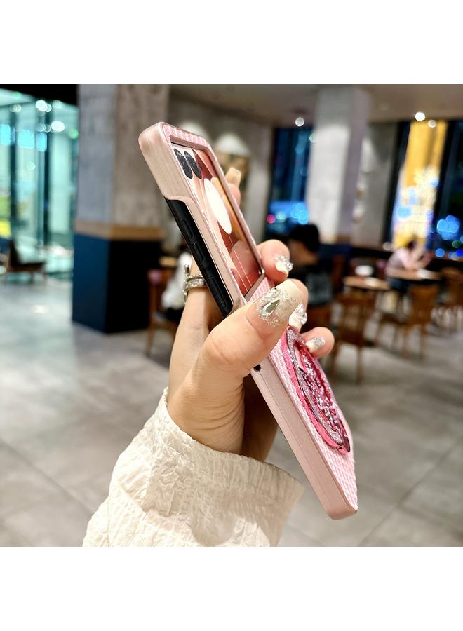 S-TOP Case For Motorola Razr 50 Ultra Sparkling Diamond Rhombus PC Phone Case with Holder - Image 3