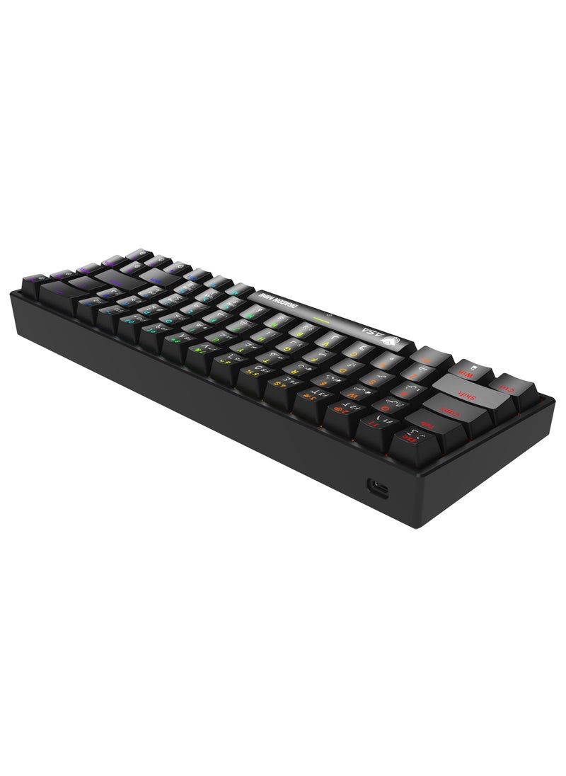 ASA - DRAGON MINI RGB Mechanical Gaming Keyboard For (PC) With 68 Keys - Wired - Image 1