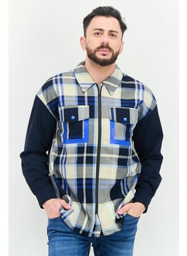 Selected Homme Men Plaid Jacket Shirt, Multicolor  - Image 1