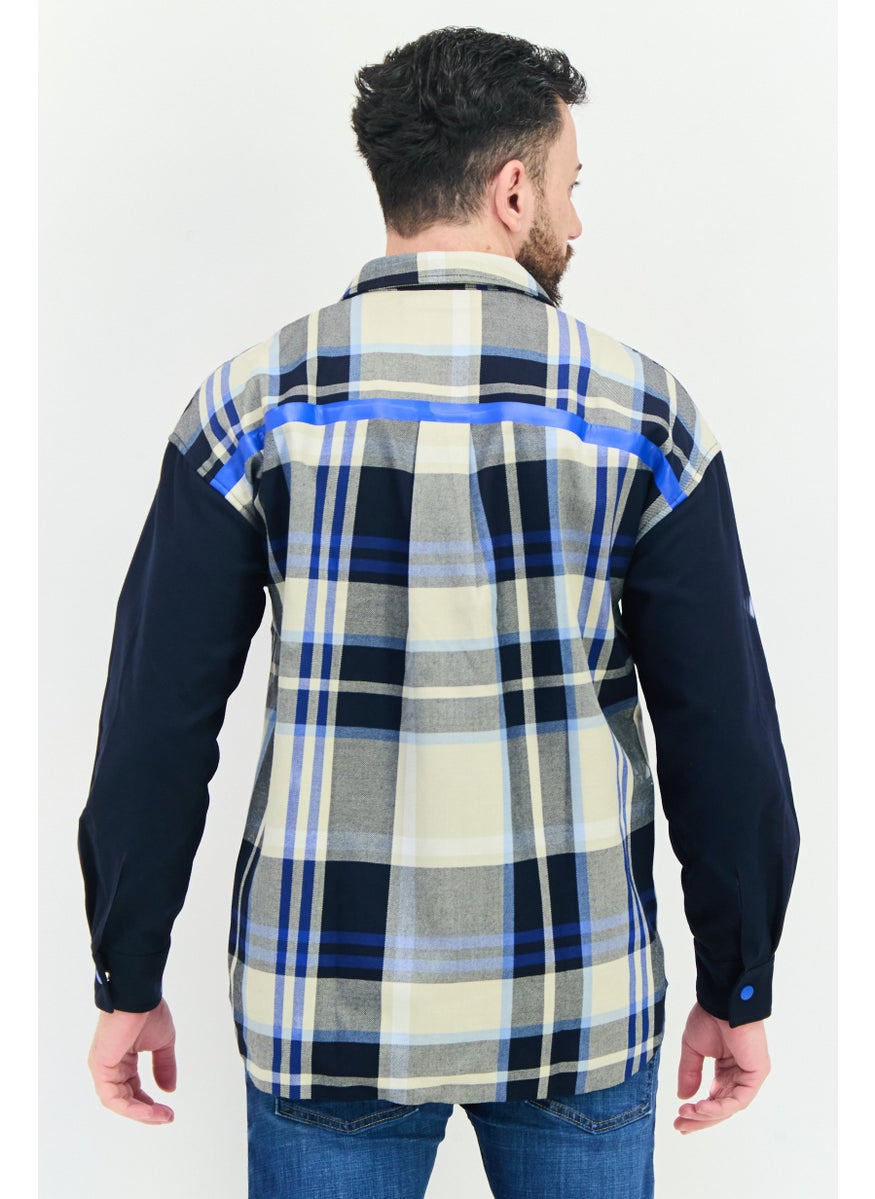 Selected Homme - Men Plaid Jacket Shirt, Multicolor - Image 1