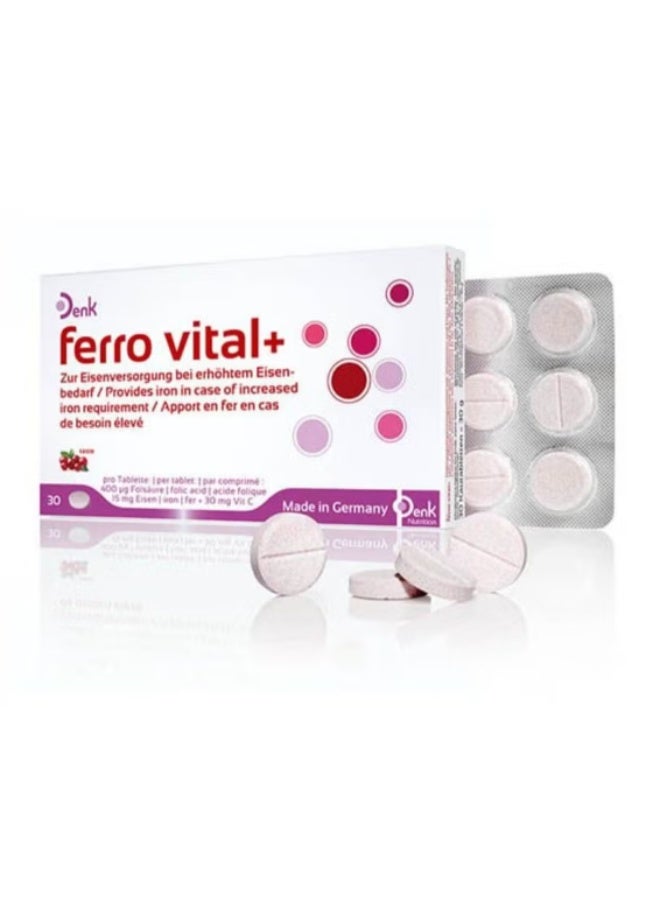 Ferro Vital Tablets 30s – Iron & Multivitamin Supplement for Energy & Blood Health