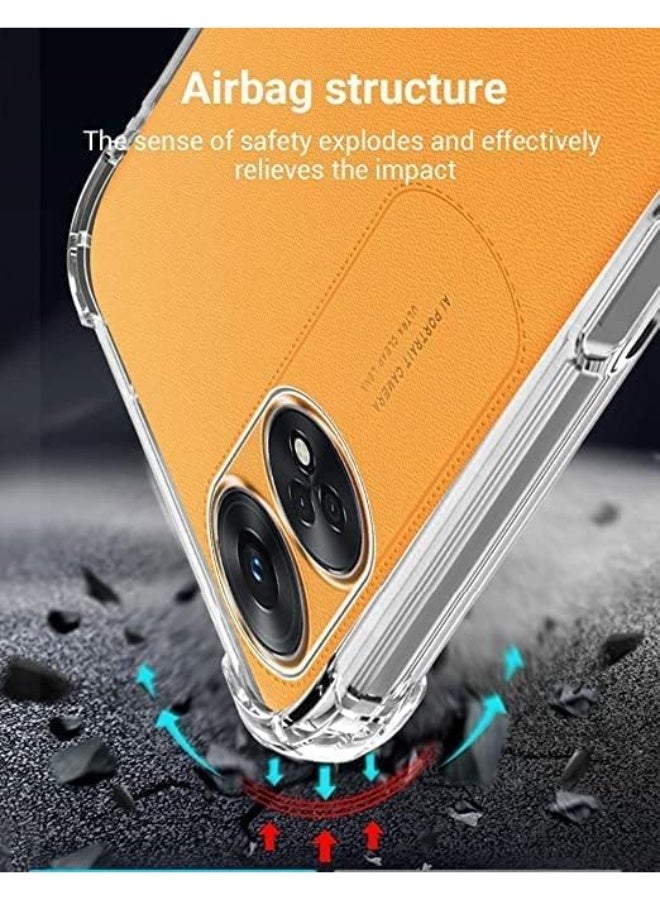 Case for OPPO Reno 8T 4G Clear Case Cover (not for 5G Version) Soft Flexible Transparent Silicone TPU Back Cover with Camera Protection and Shockproof Bumper for OPPO Reno8 T 4G Clear - Image 3