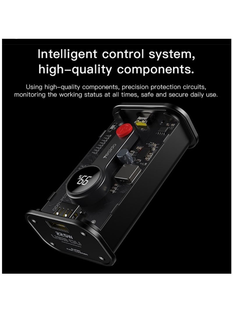 YESIDO: Power Bank 10000mAh Black YP35 - Image 5