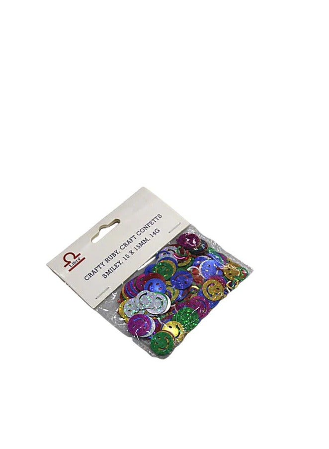 ليبرا 100 قطعة 15 × 15 مم قصاصات روبي كرافتي مبتسمة 14 جم ألوان متنوعة - Image 2