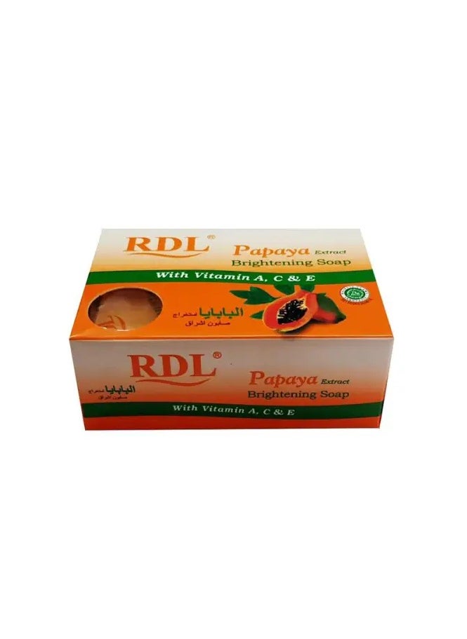 PAPAYA RDL Papaya Extract Brightening  Soap 128grams  - Image 1