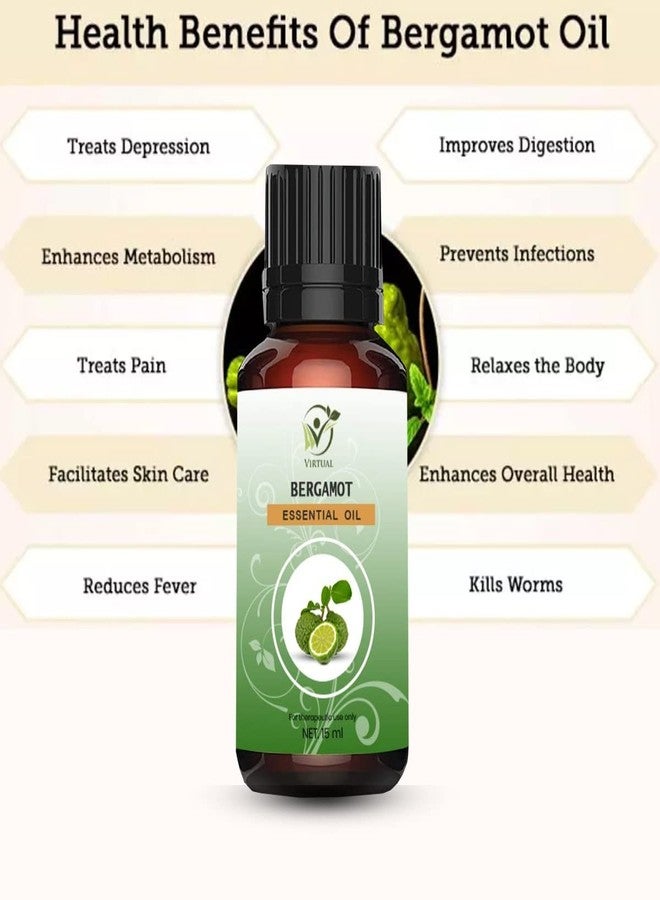 افتراضي زيت البرغموت العطري الطبيعي 100% ذو الجودة العلاجية من فيرتوال للبشرة والشعر وتخفيف التوتر (100 مل) - Image 2