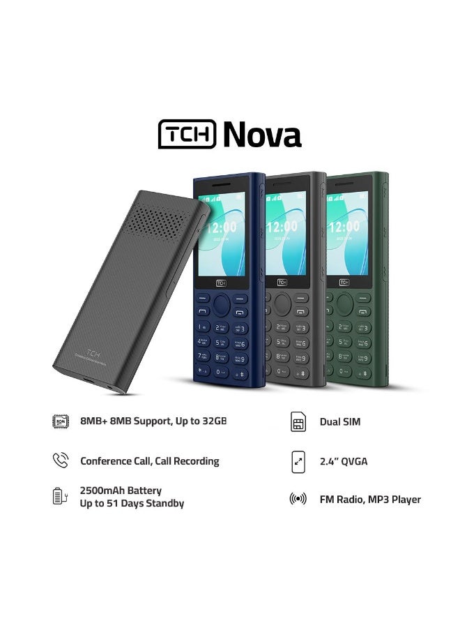 TCH NOVA Feature Phone Blue Dual Sim 4G International Version - Image 3