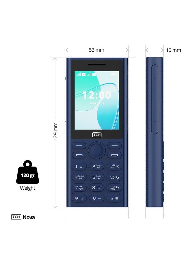 TCH NOVA Feature Phone Blue Dual Sim 4G International Version - Image 2