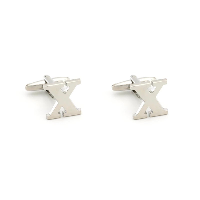 FURE Initial Cufflinks (Rhodium) for Men - Image 1