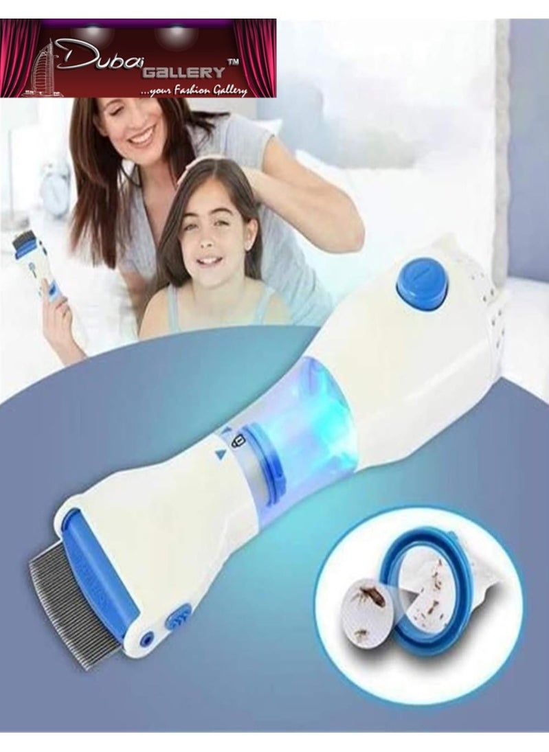DubaiGallery - lice and nits remover Comb , V lice Comb Head Lice Comb | Electric Head Lice Comb | Lice And Nits Removal Comb | V lice Comb Vacuums Machine For Lice Removed , Lice Comb For Dog , V lice Comb - Image 1