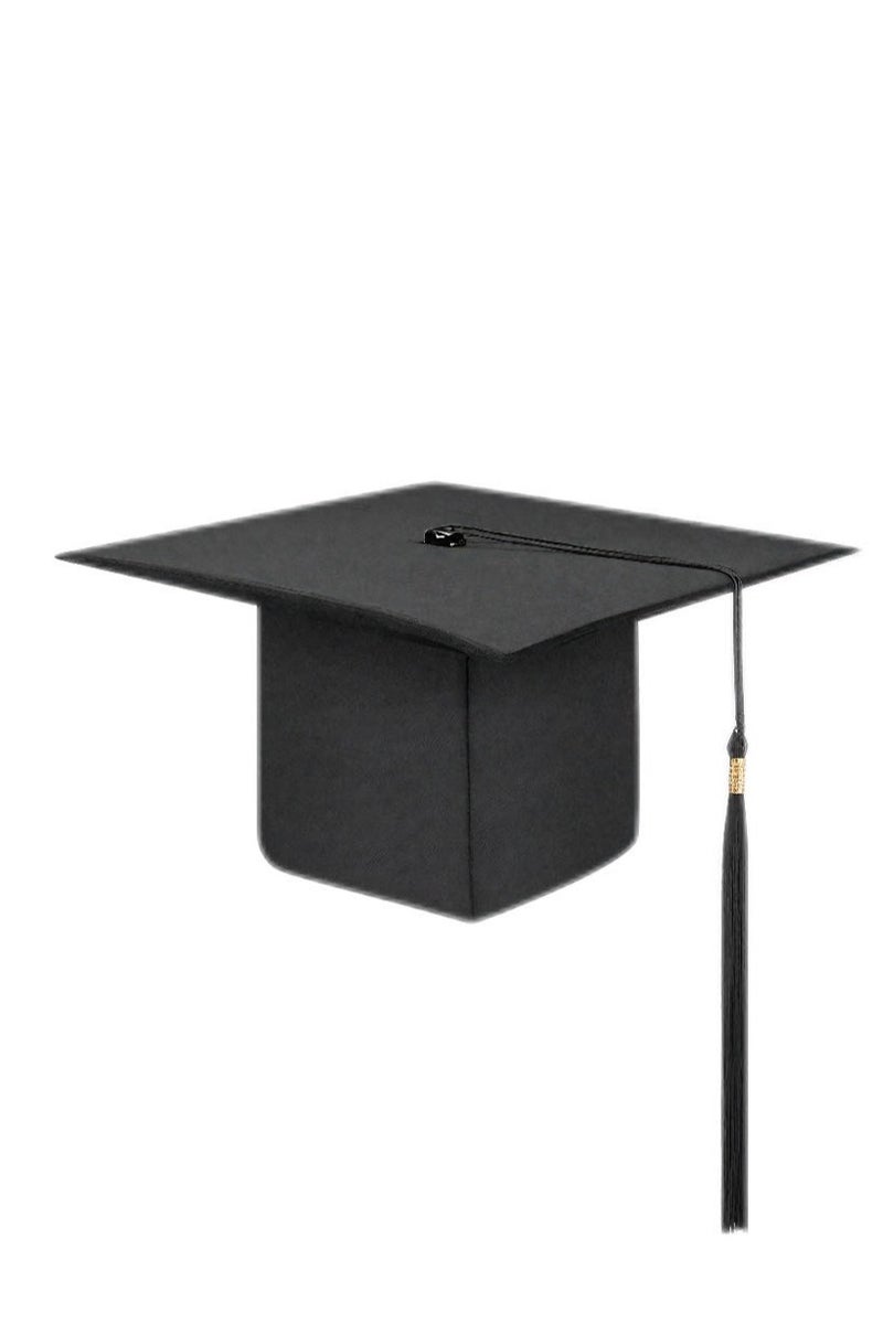 قبعة التخرج المتميزة مع شرابة ذهبية تصميم أكاديمي كلاسيكي لاحتفالات المدارس والجامعات - Image 1