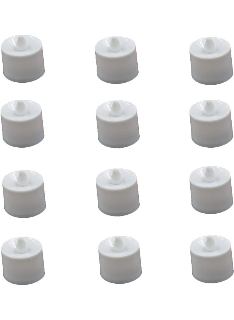 ClickBazar LED Tea Light Candles – Battery Operated, Flickering Flame Effect, Set of 12 Pieces - Image 3