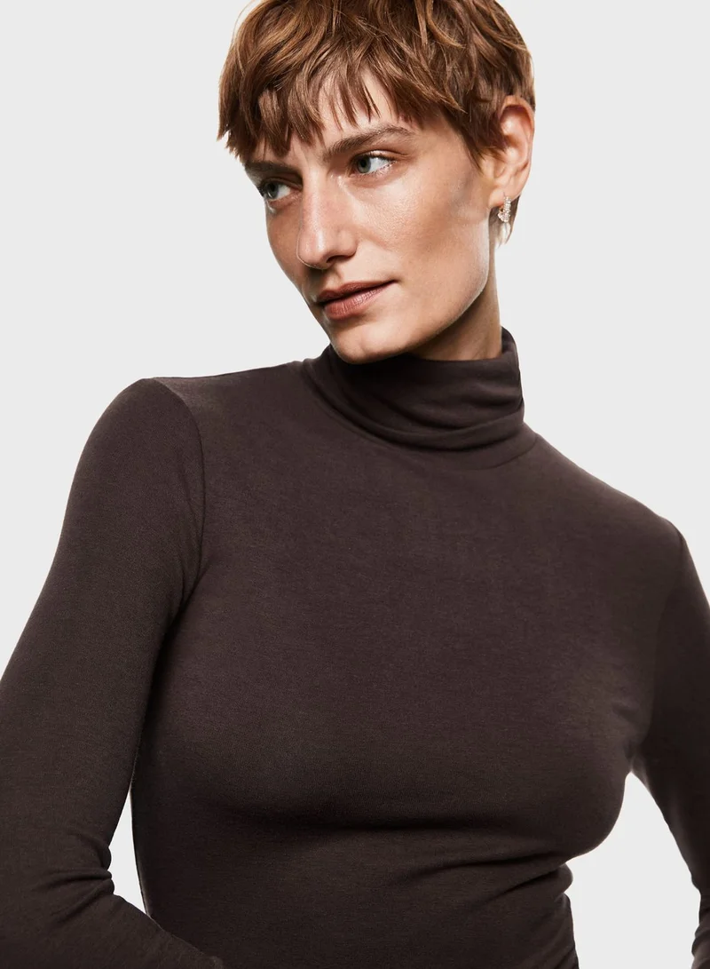 MANGO Turtle Neck T-Shirt