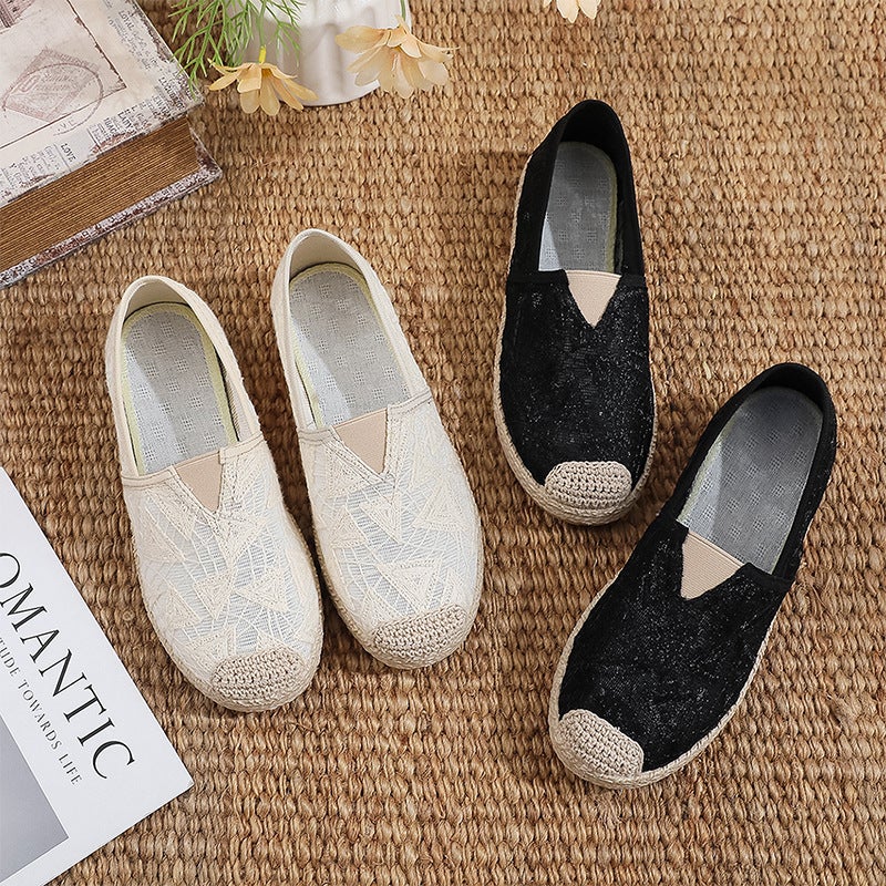 Women's Summer Mesh Breathable Espadrille Flats - Image 3