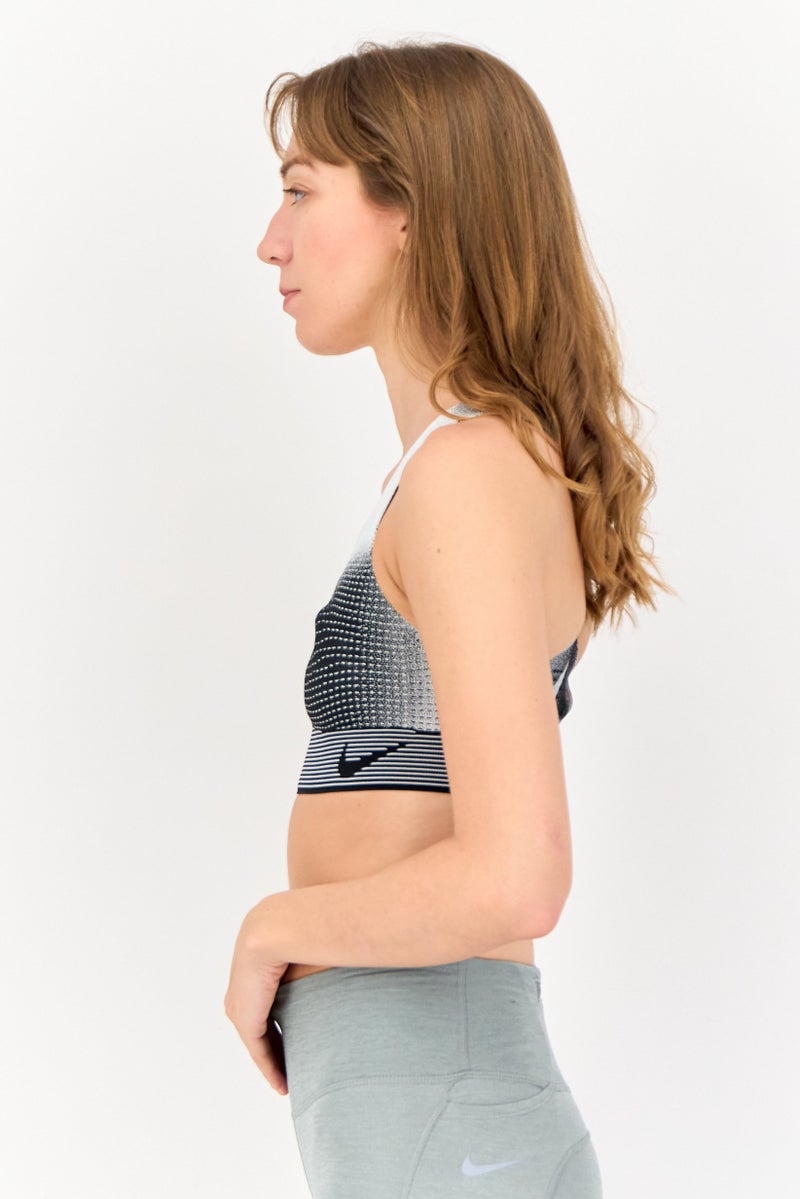 Nike Women Textured Non Padded Sports Bra, Multicolor  - Image 2