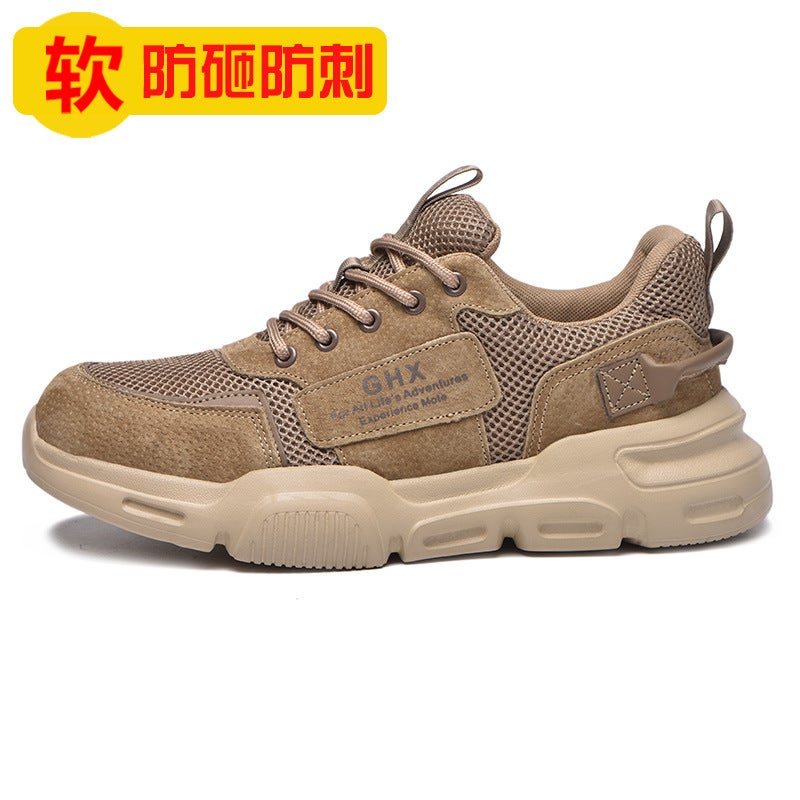 Safetyshoes Labor Protection Shoes For Men, Anti-Smash, Anti-Puncture, Breathable Construction Site Work Safety Shoes With Kevlar Soles - Image 1