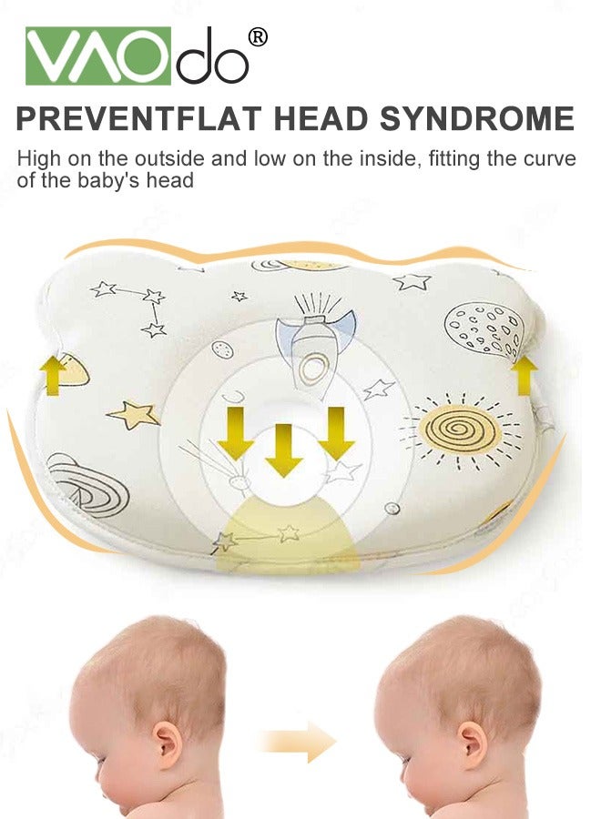 فاو دو وسادة حديثي الولادة وسادة رأس الطفل قابلة للتعديل وسائد أطفال ناعمة وجيدة التهوية للنوم وسادة بتصميم مريح شل قابل للغسل وسادة الأطفال - Image 3