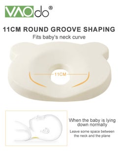 VAOdo Newborn Pillow Adjustable Baby Head Pillow Soft and Breathable Baby Pillows for Sleeping Ergonomic Design Pillowcase Shell Washable Children's Pillow  - Image 5