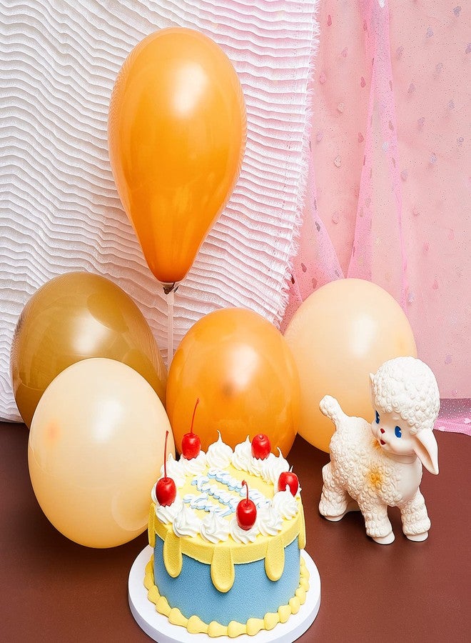 Chalyna 120 Pcs 5 Inch Brown Balloons Western Party Decorations Coffee Brown Cowboy Balloons for Highland Cow Baby Shower Farm Birthday Party Supplies(Caramel, Coffee, Apricot) - Image 4