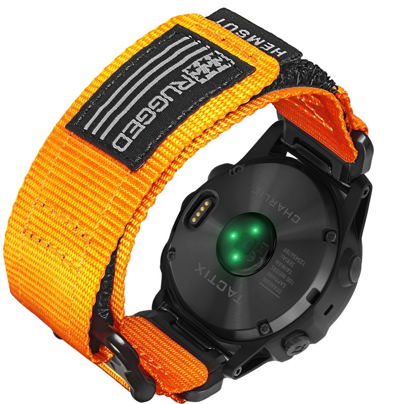 HEMSUT Nylon Sports Watch Band 22mm Military Strap Compatible with Garmin Fenix 8 47mm 77 Pro66 Pro55 PlusE 47mm MARQ AthleteGolferDriverCaptainAdventurerCommander Instinct 2CrossoverTacicalEsportsTide D2 Delta SDescent G1 Approach S6062S70 47mm Forerunner965955945935745Quatix 65 Epix 2 - Image 2