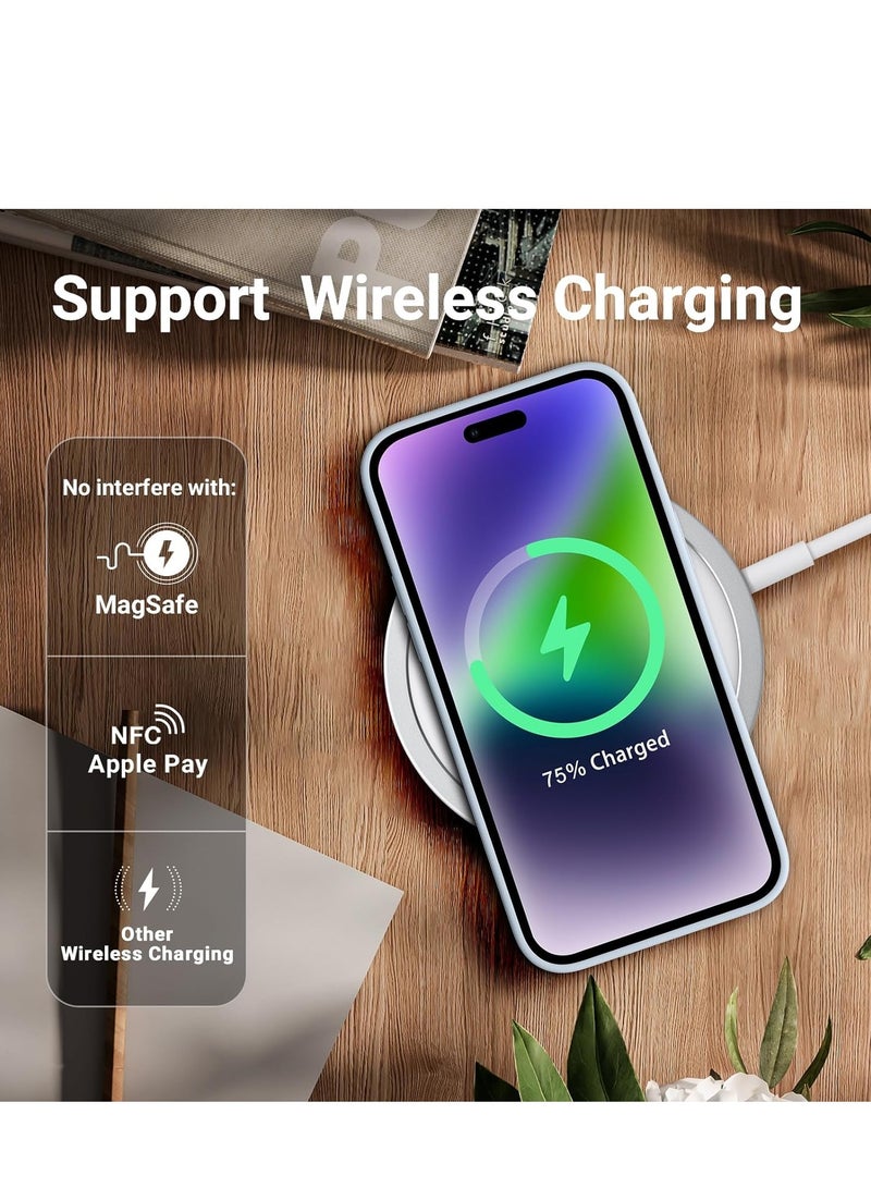 Silicone Case Compatible with iPhone 14 Pro Max Case 6.7 Premium Silicone Full Body Protection sky blue - Image 2