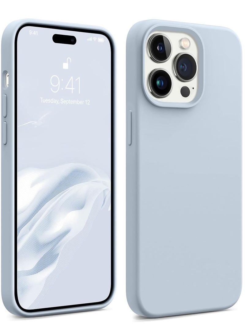 Silicone Case Compatible with iPhone 14 Pro Max Case 6.7 Premium Silicone Full Body Protection sky blue - Image 1