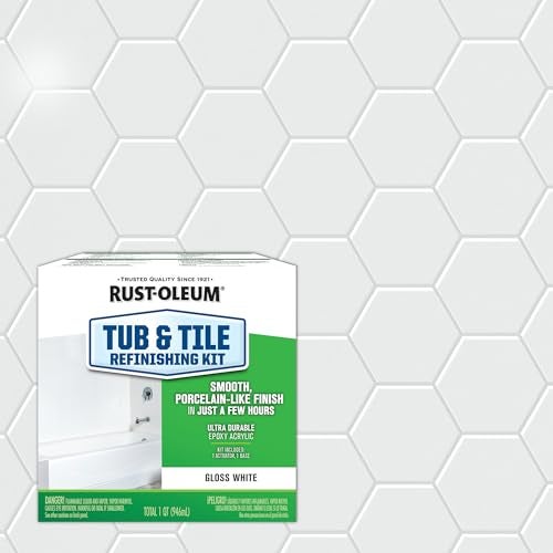 Rust-Oleum 384165 Tub And Tile Refinishing 2-Part Kit, 32 oz, Gloss White - Image 2