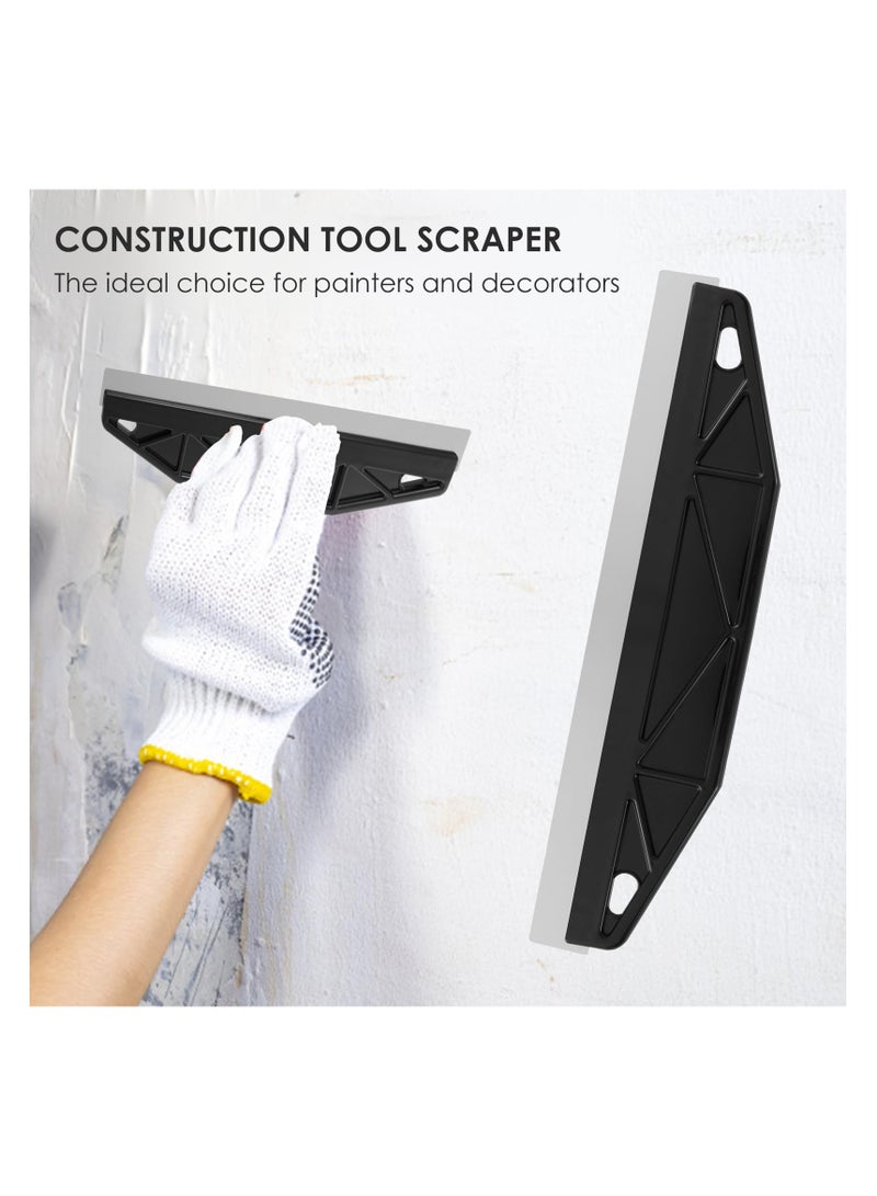 12" Scraper Razor Blades, 3 Pcs Paint Trim Scraper, Stainless Steel Wallpaper Scraper with Comfortable Handle, Multipurpose Paint Trim Blade for Precision Painting Smearing Repairing Wallpaper - Image 5