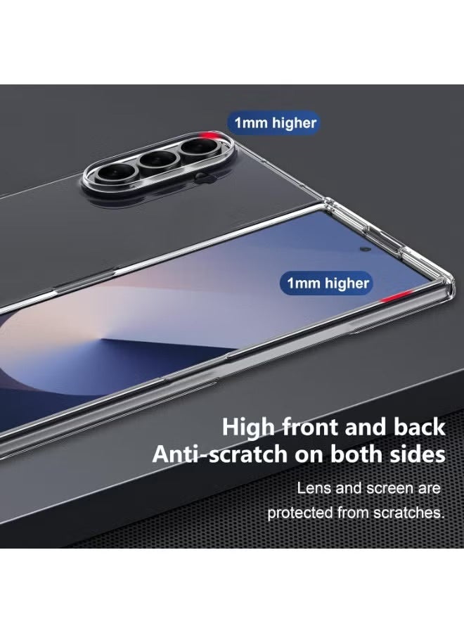 MOCOM Samsung Galaxy Z Fold 7 (2025) Ultra Slim Hard Clear Case | Crystal Clear Protective Cover | Military-Grade Shockproof Design | Anti-Scratch & Anti-Yellowing | Full Front & Back Protection | Perfect Fit for Z Fold 7 2025 - Image 3