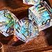 Cusdie Sharp Edges DND Dice 7 PCs DD Dice Handcrafted Polyhedral Dice Set for Role Playing Game Pathfinder Transparent wWhite Sparkle - Image 4