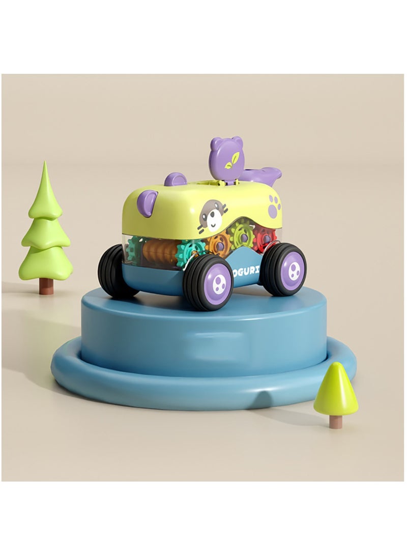Multifunction Gear Inertia Engineering Vehicle Toys Pull Back Vehicle Train Toy Inertia Toy Car With Whistle For Kids - Image 1