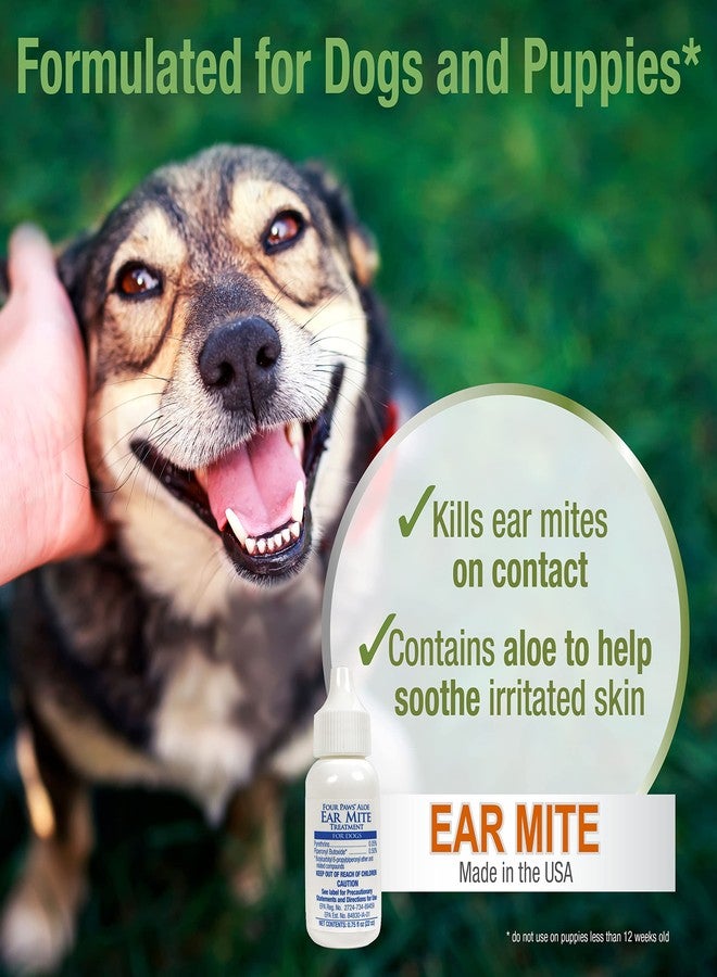 Four Paws Healthy Promise Grooming Soothing Aloe Ear Mite Remedy Solution for Dogs, Odor Reducing & Itch Relief, 0.75 Fl. Oz. - Image 2