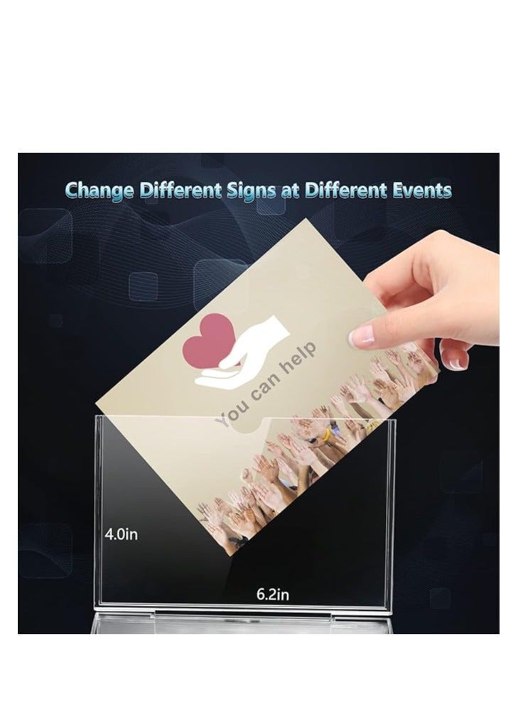 Terabyte صندوق تبرعات شفاف مع قفل، صندوق اقتراع مع حامل لافتة، حاوية اقتراحات للتصويت، صندوق سحب، وعاء نصائح للمدرسة، المؤتمر 6.2" x 4.6" x 4.0" - Image 3