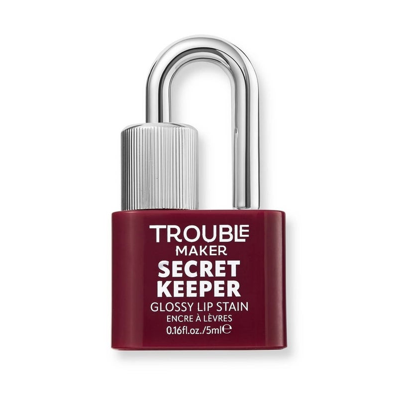 Trouble Maker Secret Keeper Lip Gloss Stain Down Low Wine Berry - Image 1