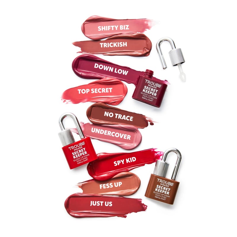 Trouble Maker Secret Keeper Lip Gloss Stain Down Low Wine Berry - Image 2