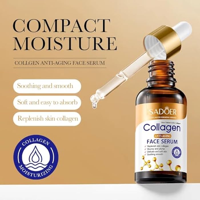 Sadoer Collagen Anti Aging Face Serum with 10 Times More Collagen Content Active Protein Technology - 30ml - Image 3