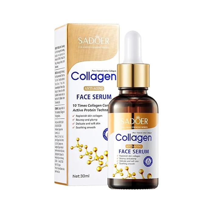 Sadoer Collagen Anti Aging Face Serum with 10 Times More Collagen Content Active Protein Technology - 30ml - Image 1