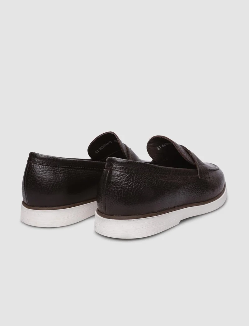 Cabani 100% Leather Brown Men's Casual Shoes