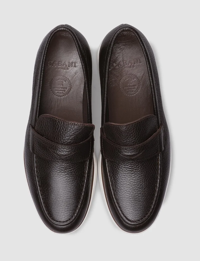 Cabani 100% Leather Brown Men's Casual Shoes