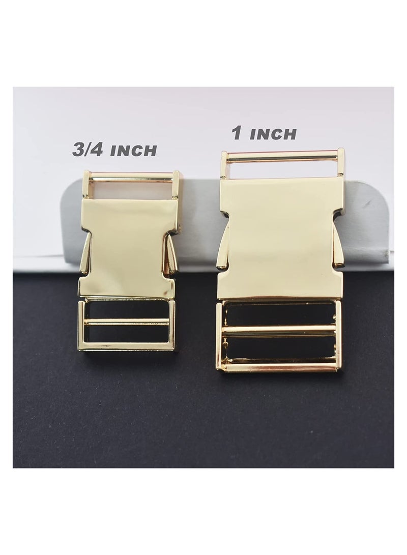 Zikra Adjustment buckle Metal Side Release Buckle, Quick Release Single Adjustable Buckle for Straps Webbing Bracelet Backpack Belt, Light Gold - Image 5