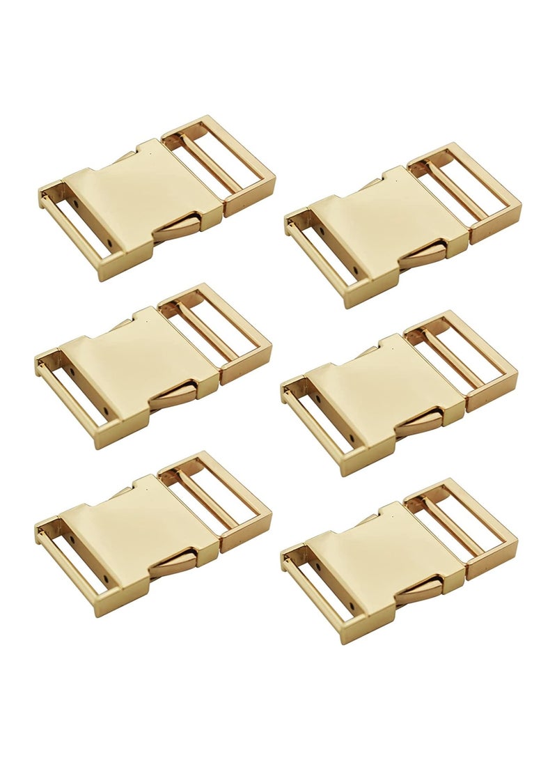 Zikra Adjustment buckle Metal Side Release Buckle, Quick Release Single Adjustable Buckle for Straps Webbing Bracelet Backpack Belt, Light Gold - Image 1