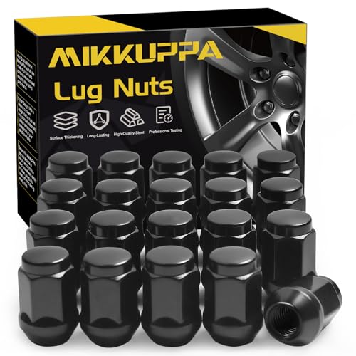 MIKKUPPA M12x1.5 Lug Nuts - Replacement for 2006-2020 Fusion, 2000-2023 Focus, 2001-2023 Escape Aftermarket Wheel - 20pcs Black Closed End Lug Nuts - Image 1