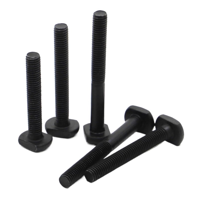 Hammer Head T Bolts, T-Slot T-Head Bolts M6-M12 Black Carbon Steel 2 pcs(M6*80mm) - Image 1