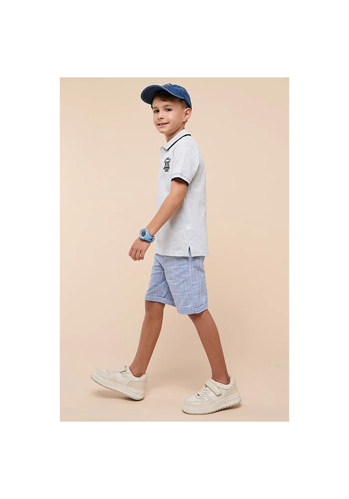 R&b Plaid Shorts with Button Closure